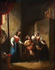 Charles Robert Leslie, Scene from The Merry Wives of Windsor, oil on canvas