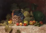 Still Life with Fruit, undated by Charles McOwen, oil on canvas, relined, offered Jun 2026