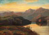Landscape with Castle at Twilight, undated by David Motley, c.1900, oil on canvas, since relined, offered Jun 2026