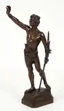 Messager de Paix (Messenger of Peace) by Luis Domenech Vincente, bronze sculpture with brown patina, offered Jun 2026