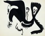 Louise Abrams, Untitled Abstract, Ink Drawing, undated, c.1976, pen and ink on paper