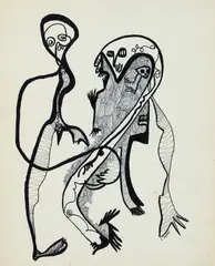 Louise Abrams, Untitled Abstract, Ink Drawing, undated, c.1976, pen and ink on paper