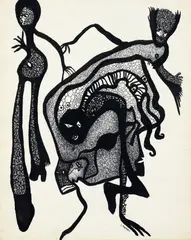 Louise Abrams, Untitled Abstract, Ink Drawing, undated, c.1976, pen and ink on paper