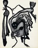 Louise Abrams, Untitled Abstract, Ink Drawing, undated, c.1976, pen and ink on paper