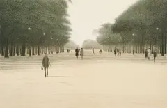 Harold Altman, Tuileries, 1978, lithograph printed in colors