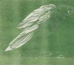 Leonard Baskin, Owl, 1960, woodcut printed in green