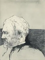 Leonard Baskin, Thomas Eakins, 1964, etching with aquatint on paper