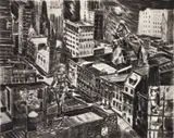 Mortimer Borne, Restless Night, c.1940, drypoint etching on cream paper