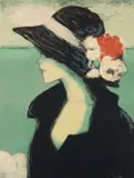 Le Chapeau de Paille noir by Jean Paul Cassigneul, 1974, lithograph printed in colors, offered May 2026