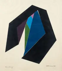 Robert Conover, Enclosing, 1972, color, woodcut monotype