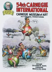 Robert Crumb, 54th Carnegie International, Carnegie Museum of Art, Pittsburgh, PA, 2004, color, lithograph exhibition poster