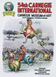 Robert Crumb, 54th Carnegie International, Carnegie Museum of Art, Pittsburgh, PA, 2004, color, lithograph exhibition poster