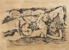 Johnny Friedlaender, The Grand Couple, 1970, etching on paper