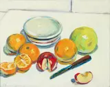 Bud Gibbons, Still Life, Fruit #2, 1977, oil on canvas