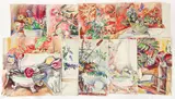 Enrico Glicenstein, (Polish/Jewish/American, 1870-1942), Group of 10 Flower Still Lives, 1936-