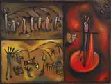 The Paw Paw Series by J. Todd Greene, mixed media on handmade paper, late 1990s, offered May 2026