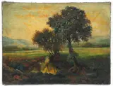 Lone Trees, c.1940s by Arthur Greenus, oil on canvas, offered May 2026