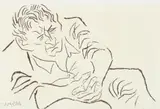 William Gropper, Man With Folded Hands, etching