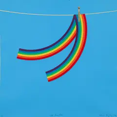 Patrick Hughes, Wet Rainbow, 1979, serigraph on wove paper