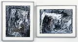 Jak Katalan, Pair of Untitled Abstracts, 1987, acrylic on paper