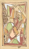 Béla Kádár, Untitled Abstraction, undated, gouache on paper