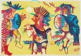 Marie Tuicillo Kelly, Festa Indiana, 1974, color, lithograph