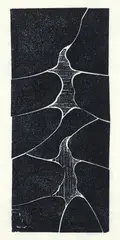 Mel Kendrick, Untitled Abstract, 1998, woodcut on handmade paper