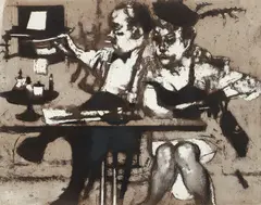 Jack Levine, Love Careless Love, 1969, etching and aquatint