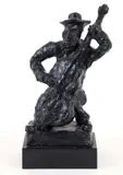 Klezmer Bass Player by after Emmanuel Mane-Katz, bronze sculpture, undated, offered May 2026