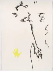 Marisol Escobar, (French/Venezuelan, 1930-2016), Untitled, No. 1 (from series Untitled Suite 1-6), 1978, lithograph printed in two colors