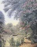Arbigland Gardens by Dawn Matthews, serigraph printed in colors, offered May 2026