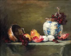 Untitled by Lois McCune, oil on canvas still life, offered May 2026