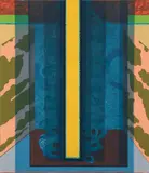 George Nama, Yellow Monument, 1971, serigraph on paper