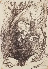 Abstracted Man by Werner Philipp, 1960, ink on paper, offered May 2026