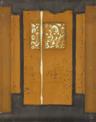 Tajima Hiroyuki, Yellow Remembrance B, 1977, woodblock print in colors, 22.5 x 17.75 inches, pencil