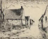 Maurice de Vlaminck, Boissy-les-Perches, 1953, etching on paper