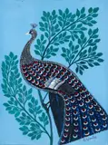 Peacock by Peter A. Contis, acrylic on board, offered May 2026