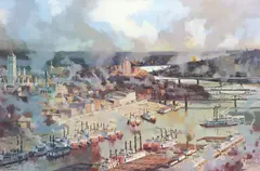Nat Youngblood, City of Pittsburgh in 1895, offset, lithograph printed in 1982, number 919 of 950