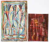 Leonard Lieb, Pair of Untitled Abstractions, undated, c.1950s