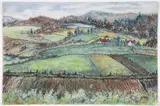 Farm Landscape by Marie Mitchell, circa 1955, pastel, offered May 2026