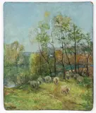Alfred Bryan Wall, Landscape with Grazing Sheep