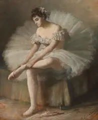 Martin Leisser, Ballet Dancer, circa 1896, pastel