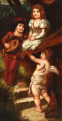 Wager, Cupid and Children, c.late 19th or, oil on canvas