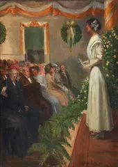 Alfred James Dewey, Bride Waiting for the Groom, undated, c.1920s, oil on canvas, relined