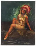 Adelaide Hiebel, Forest Princess, c.1930s, oil on canvas
