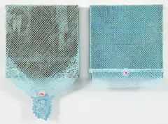 Pat Lasch, Pair of Veiled Constructions, 2012, mixed media on board