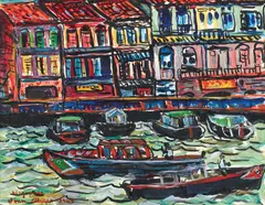 Ivan Albright, Singapore Harbor, 1969, gouache and watercolor on paper