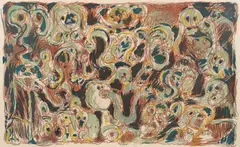 Pierre Alechinsky, L'Inconditionnement Humain, (Riviere, 437), 1970, lithograph printed in colors