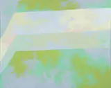 David Bowes, Blue and Green Abstract, late 1970s/early 1980s, acrylic on stretched canvas