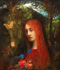 Claude Buck, (American, 1890-1974), Woman with Auburn Hair, undated, oil on artist's board